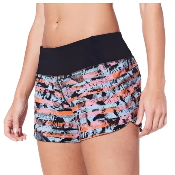 Lululemon Run Times Short II *4" Inversion Multi Black Shorts Women’s Size 6 - Picture 8 of 9